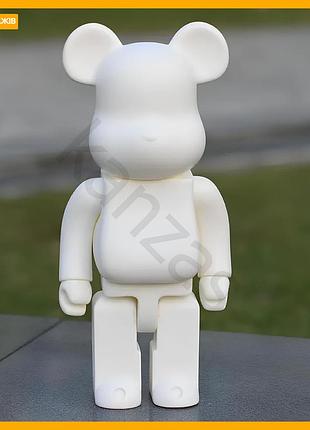 Rest статуетка bearbrick 400% біла 28 см дизайнерська фігурка ведмедя колекційна іграшка для декору
