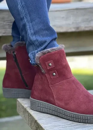 Португальские замшевые сапожки- ботиночки/35/