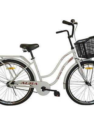 Велосипед spark city aura (колеса - 26", стальная рама - 17") с корзиной холодно-серый