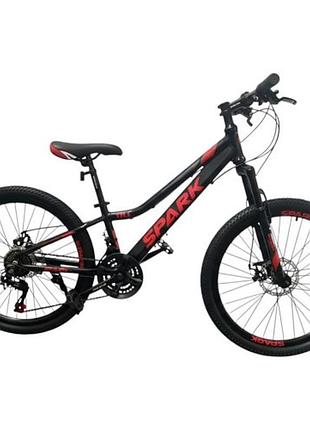 Велосипед spark till (колеса – 24", алюминиевая рама – 11") черный с красным