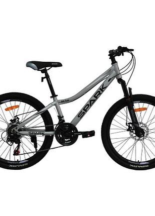 Велосипед spark skadi (колеса - 24", сталева рама - 12") сірий матовий