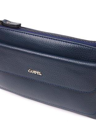 Оригинальный мужской клатч из натуральной кожи canpellini 21545 синий