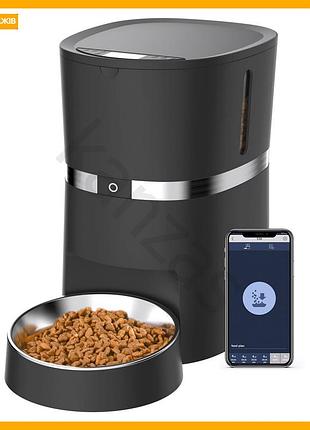 Rest автоматическая кормушка smart life с wi-fi 3,8 л для кошек и собак с голосовым сообщением и двойной