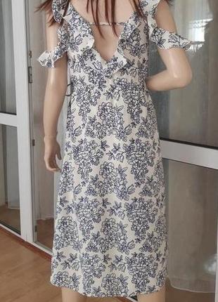 Красивое платье сарафан с оборками, рюшами на запах topshop3 фото