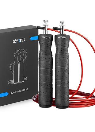 Скакалка gymtek швидкісна з підшипниками чорна
