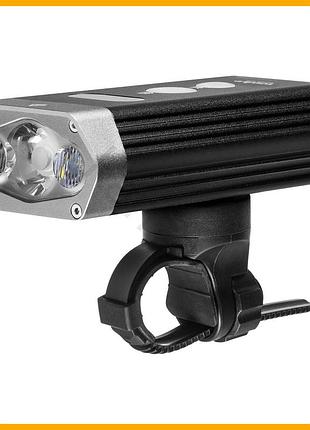 Фонарь велосипедный передний mactronic 2000 lm usb аккумуляторный для велосипедов ручной фонарь повербанк