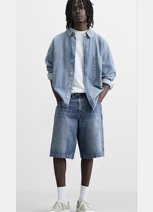 New 2026 ! чоловічі джинсові шорти zara baggy