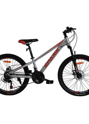 Велосипед spark ride (колеса - 24", сталева рама - 11") сірий