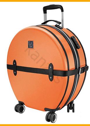 Валіза semi line 24" orange/black жорстка ручна поклажа на 4 колесах з кодовим замком для подорожей і бізнесу