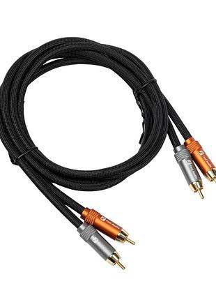 Кабель звуковий fosi audio dual rca 120см black