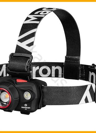 Налобный фонарь mactronic sunscan 300 lm 90 cri для кемпинга и туризма аккумуляторный светодиодный фонарь