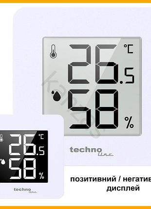 Термогигрометр technoline белый для измерения температуры и влажности электронный настольный