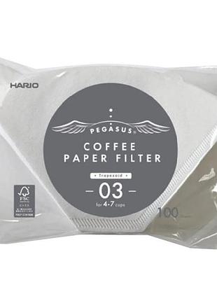 Фильтры hario pegasus coffee paper filter 03 1x4
