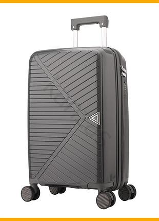 Чемодан semi line 20" graphite жесткая ручная кладь для путешествий мужская женская с кодовым замком