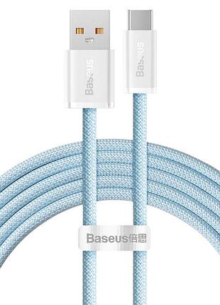Кабель type-c 100вт 2м блакитний baseus dynamic cald000703