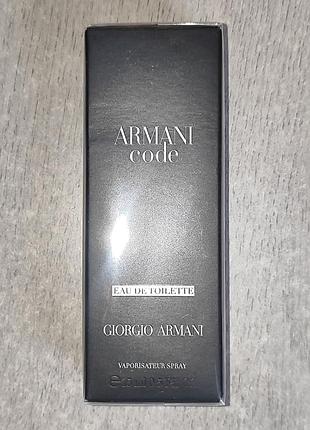 Мужская туалетная вода miorgio armani code eau de toilette.