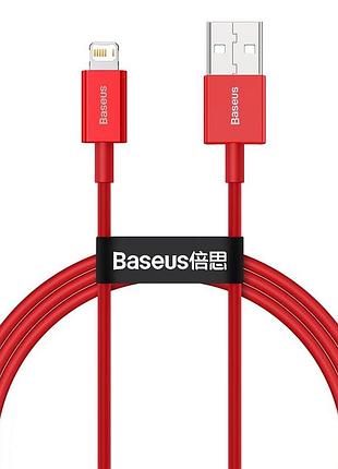 Кабель lightning для айфон червоний 1м baseus superior calys-a09