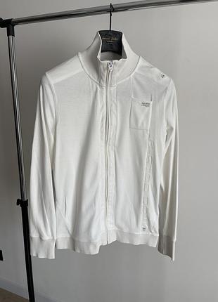 Кофта на замок g-star raw біла олімпійка спортивна