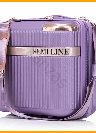 Бьюти-кейс semi line 16l фиолетовая косметичка для хранения вещей органайзер для путешествий