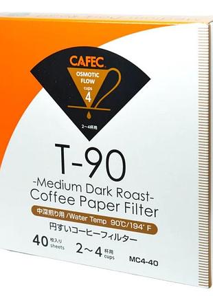 Фильтри cafec medium dark roast t-90 cup4 40 шт.
