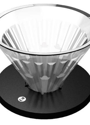 Пуровер timemore crystal dripper 01 black + 10 фільтрів