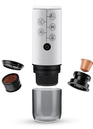 Icafilas travel espresso maker бездротова портативна кавоварка 2 в 1 біла