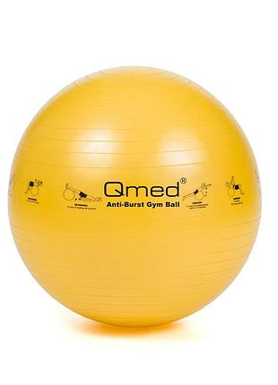Фитбол - qmed abs gym ball 45 см. гимнастический мяч для фитнеса. желтый(ps)