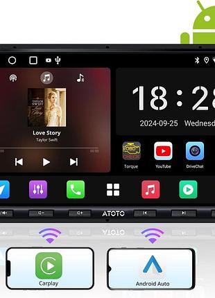 Автомагнитола atoto a5l 7" 2+32gb android, беспроводной carplay/android auto, wi-fi, bluetooth, gps, dsp, fm/am, swc (a5lg2a7t)