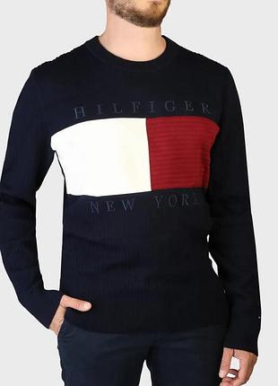 Оригінальний стильний светр tommy hilfiger structure flag
