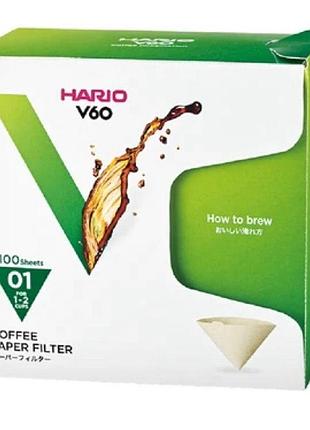 Фильтры hario 01 100 шт. v60 box