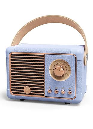 Колонка портативна bluetooth fm-радіо ретро фіолетова ac prof hm11-v plus