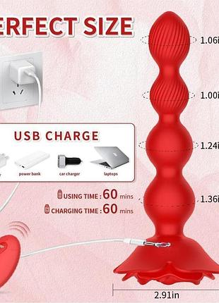 Анальная пробка butt plug flower tornado 8