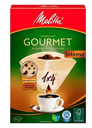 Фильтры melitta gourmet intense 1x4 80 шт. coffee filter
