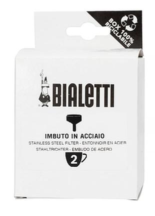 Фильтр воронка для bialetti moka induction на 2 чашки, imbuto для гейзерной кофеварки
