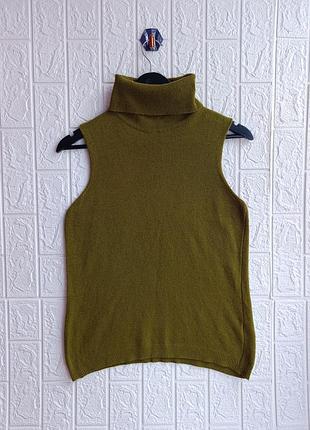 Женский гольф безрукавка из мериносовой шерсти и кашемира falconeri x repeat merino cashmere водолазка/без рукавов/мерино/шерстяной/кашемир/