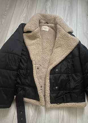 Куртка stradivarius з мʼяким хутром