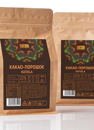 Какао порошок katiola 350 гр. c&с без цукру (веган)