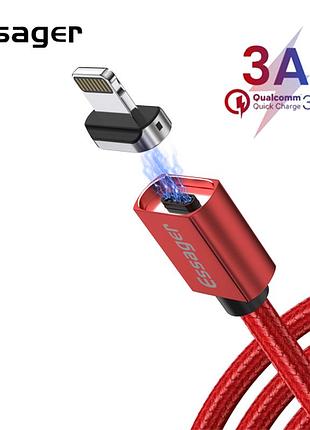 Магнитный кабель красный essager для iphone 1метр