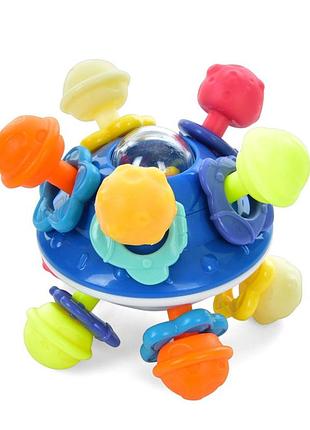 Бизиборд-погремушка "teether ufo" 700-h, подвижные детали, трещотка | maxisvit
