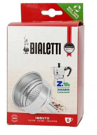 Фильтр воронка для bialetti на 6 чашек, imbuto для гейзерной кофеварки
