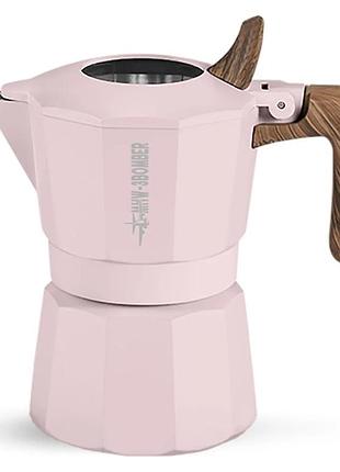 Кофеварка гейзерная 100 мл. mhw-3bomber double valve moka pot pink