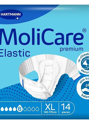 Подгузники для взрослых molicare premium elastic 6 капель xl 14шт/пак