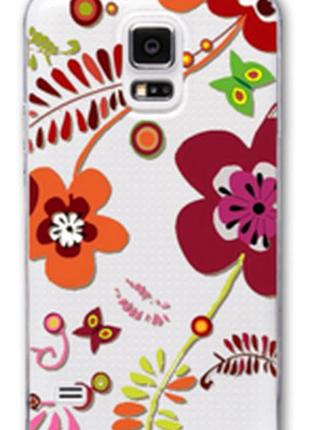 Прозорий силіконовий чохол з малюнком для samsung galaxy s4 i9500