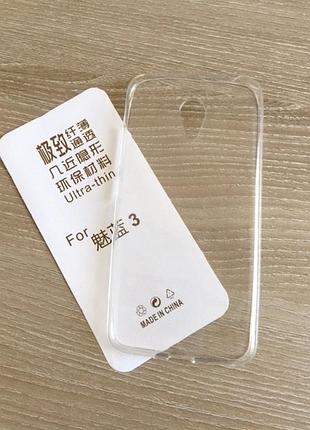 Силиконовый прозрачный tpu чехол для meizu m3 mini/m3/m3s