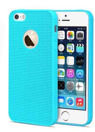 Силиконовый бирюзовый чехол для iphone 5/5s