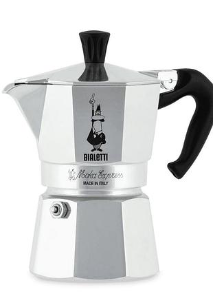 Гейзерна кавоварка bialetti moka express 60 мл. 1 чашка