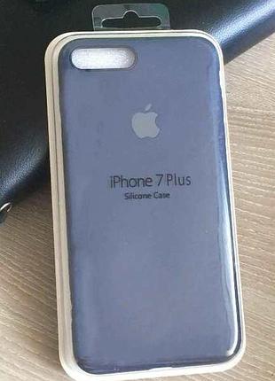 Мягкий цветной силиконовый чехол для iphone 7/8 plus (5.5) синий