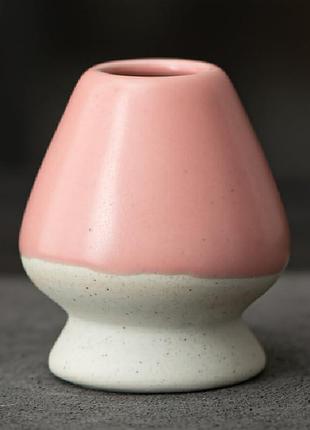 Кусенаоши pink ivory подставка под венчик для матчи керамика розовый