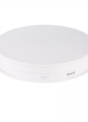 Предметный стол поворотный 30см белый для фото-видеосъемки puluz pu3049w
