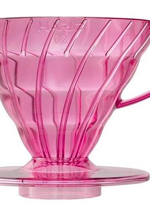 Пуровер hario v60 02 punch pink